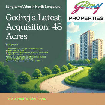 Godrej Properties Acquires 48 Acres in Doddaballapur, Unlocking 1.1 Mn Sq Ft Residential Potential in North Bengaluru
